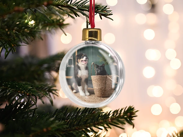 Personalisierte Weihnachtskugeln Mit Foto - Doppelseitig 8cm | Christbaumkugel Mit Eigenem Bild